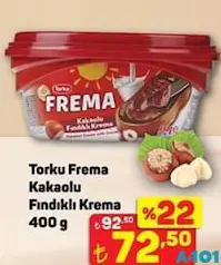 TORKU FREMA KAKAOLU FINDIKLI KREMA 400 G fiyat ve kampanya bilgisi